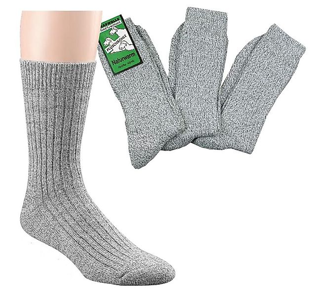 Wowerat Socken 3 Paar Wellness-Socken mit Wolle & Plüschsohle (3 Paar) günstig online kaufen