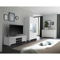 Wohnwand in Weiß modern (dreiteilig) günstig online kaufen