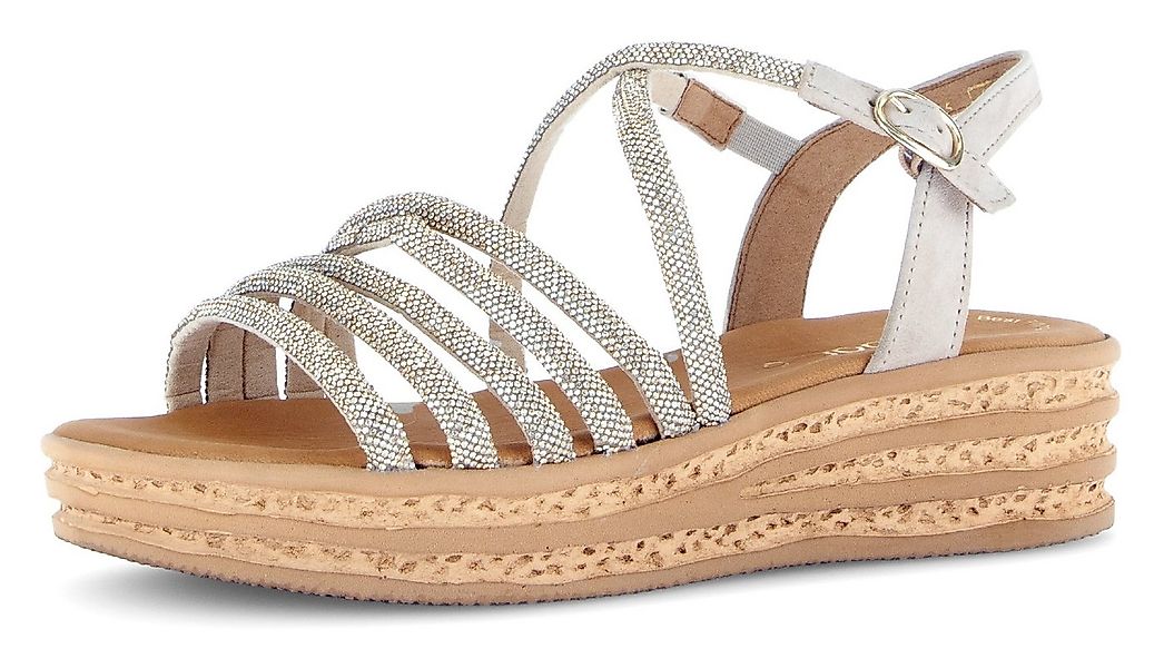 Gabor Keilsandalette, Plateau, Sommerschuh, Riemchensandale in funkelnder O günstig online kaufen