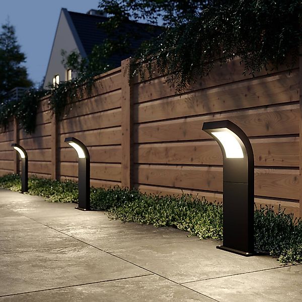 Arcchio LED-Wegelampe Advik, IP65, 60 cm, anthrazit, Metall günstig online kaufen
