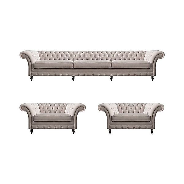 Xlmoebel Sofa Neue Chesterfield-Wohnzimmersitzgruppe mit modernen Polstermö günstig online kaufen