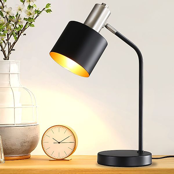 ZMH Tischleuchte Wohnzimmer Vintage Schwarz Gold günstig online kaufen