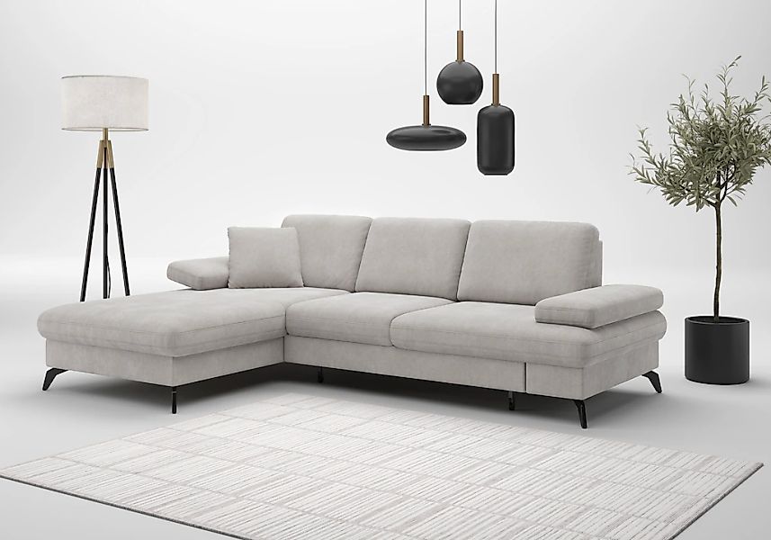 sit&more Ecksofa "Morris L-Form", mit Bettfunktion, bzw. XXL-Sitzfläche, Ar günstig online kaufen