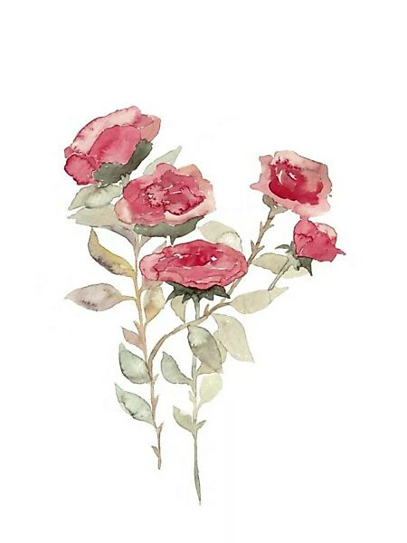 Poster / Leinwandbild - Rote Rosen günstig online kaufen