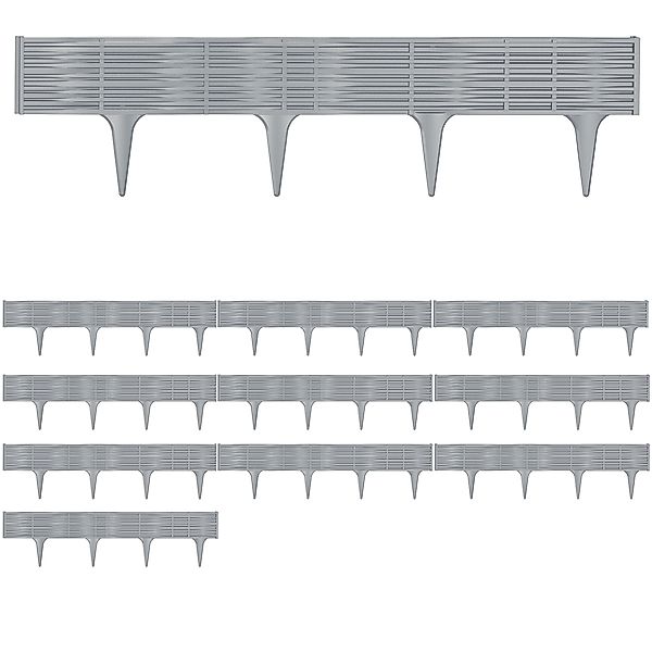 Beeteinfassung 2er-Set Grau 7,8m günstig online kaufen