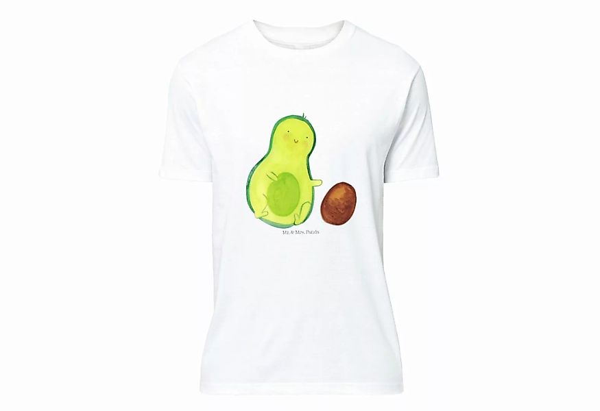 Mr. & Mrs. Panda T-Shirt Avocado rollt Kern - Weiß - Geschenk, T-Shirt, Geb günstig online kaufen