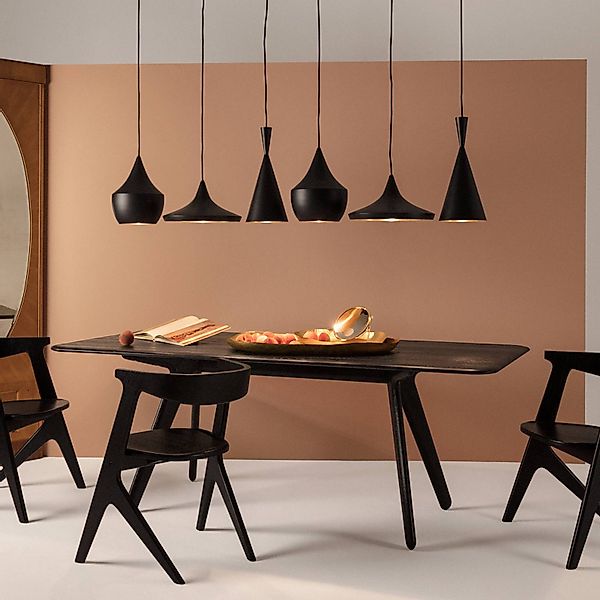 Tom Dixon Beat Range Linear Hängelampe 6fl schwarz günstig online kaufen