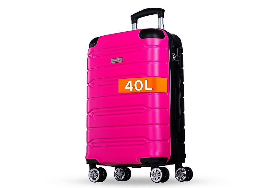 NOWI Hartschalen-Trolley Koffer Hartschalenkoffer mit Zahlenschloss & 8 Rol günstig online kaufen