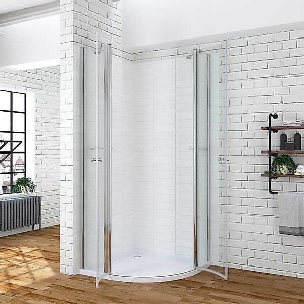 AQUABATOS Runddusche Duschkabine 80x80 90x90 Viertelkreis günstig online kaufen