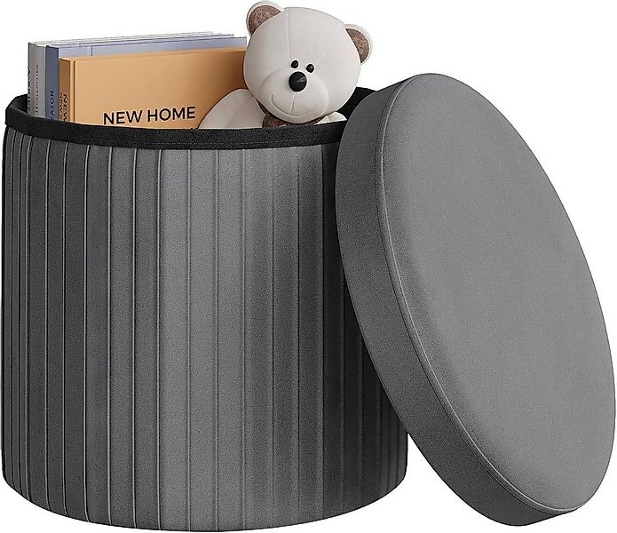 Woltu Sitzhocker (1 St), mit Deckel Stauraum, faltbar gepolstert, Velvet günstig online kaufen