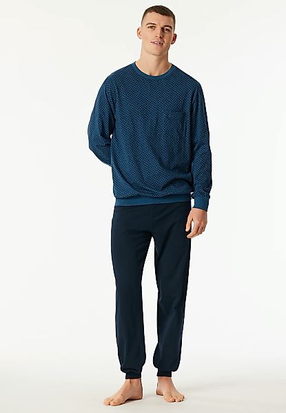 Schiesser Schlafanzug "Comfort Essentials" 2 tlg. mit angenehmen Bündchen günstig online kaufen