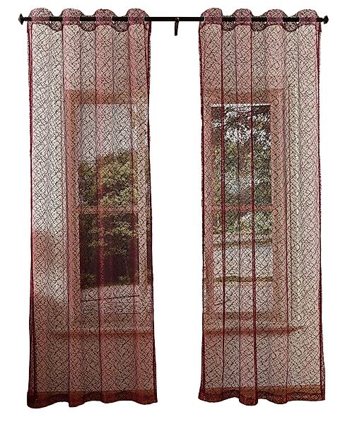 Gardinenbox Gardine (2 St), Ösen, transparent, Polyester, Netz Struktur Net günstig online kaufen