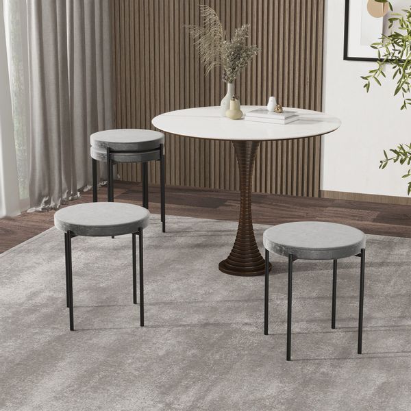 HOMCOM Esszimmerstuhl Thekenhocker mit gepolstertem Sitz günstig online kaufen
