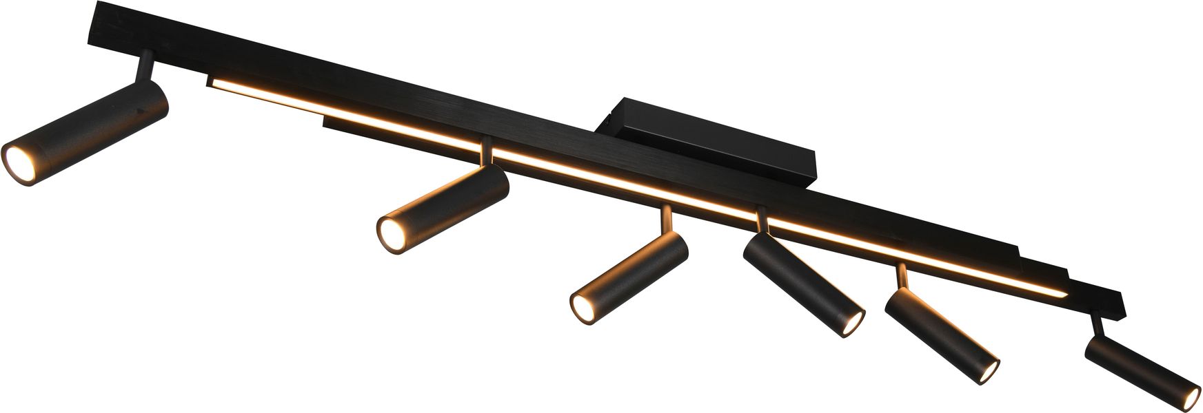 LED-Deckenspot Zeno, 6 Spots, schwarz matt, Metall günstig online kaufen