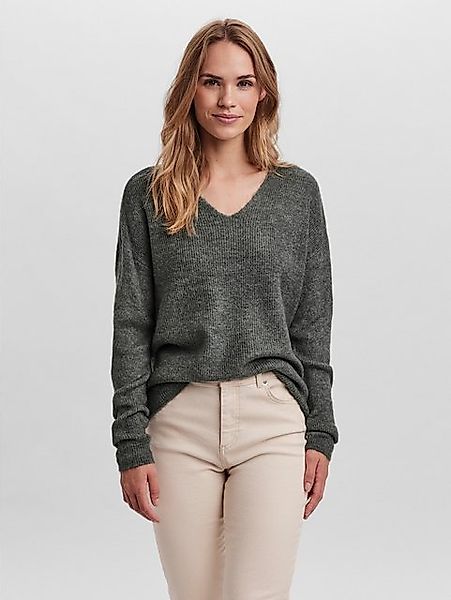 Vero Moda V-Ausschnitt-Pullover "VMCREWLEFILE LS V-NECK BLOUSE NOOS" günstig online kaufen