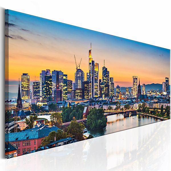 Wandbild - Evening In Frankfurt günstig online kaufen