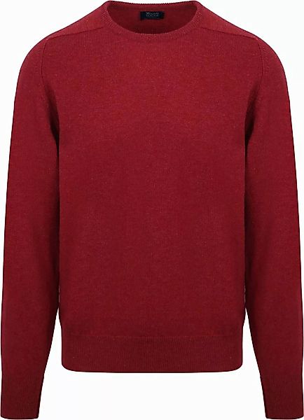 William Lockie  O-Auschnitt Pullover Lammwolle rot - Größe S günstig online kaufen