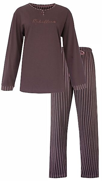 Medaillon Schlafanzug Damen Pyjama lang (2 tlg) Baumwolle günstig online kaufen