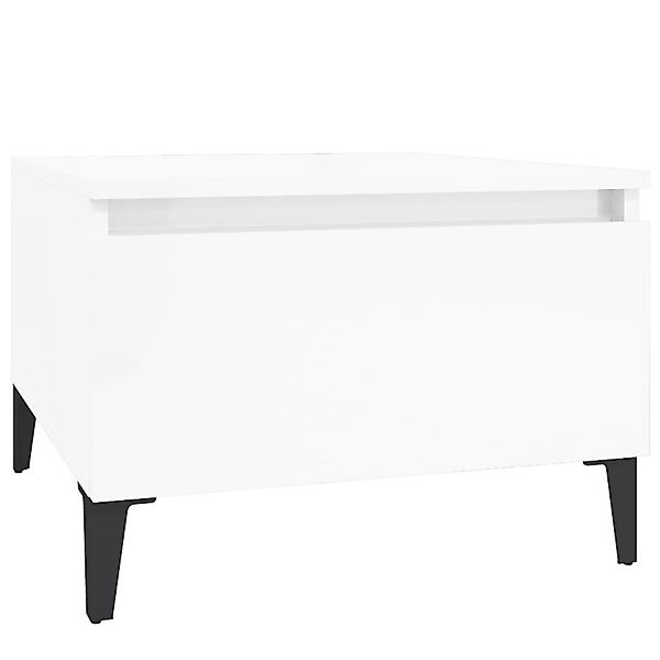 vidaXL Beistelltisch Beistelltisch Hochglanz-Weiß 50x46x35 cm günstig online kaufen