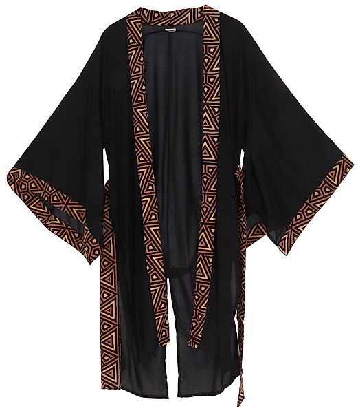Guru-Shop Kimono Leichter Kimono mit Bordüre, günstig online kaufen
