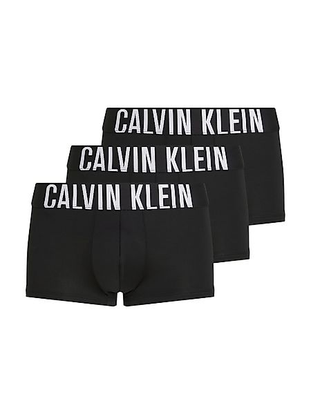 Calvin Klein 3-er Set Trunks Schwarz mit verschiedenfarbigem Webbund günstig online kaufen