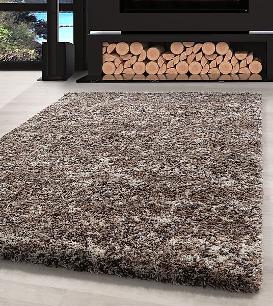 Carpettex Hochflor-Teppich Meliert Design, Läufer, Höhe: günstig online kaufen