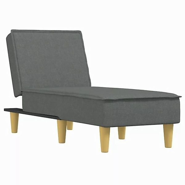 vidaXL Chaiselongue Chaiselongue Dunkelgrau Stoff, 1 Teile günstig online kaufen