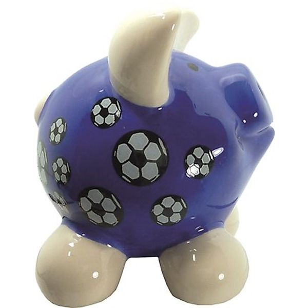 HTI-Living Spardose Sparschwein klein Blau Fußball, günstig online kaufen