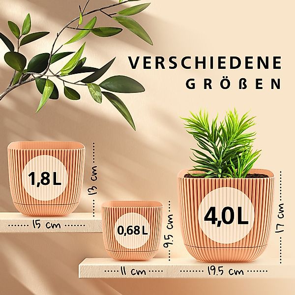 KONZEPT Blumentopf Blumentopf mit Untersetzer, Übertopf günstig online kaufen