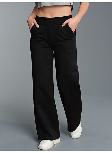 Trigema Jerseyhose "TRIGEMA Jogginghose mit weitem Bein" günstig online kaufen