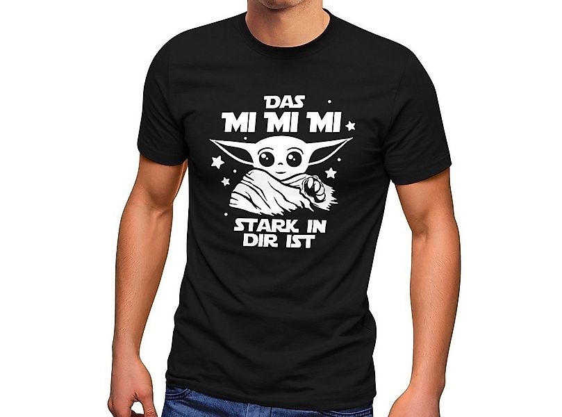 MoonWorks Print-Shirt Herren T-Shirt Parodie Spruch Das mi mi mi stark in d günstig online kaufen