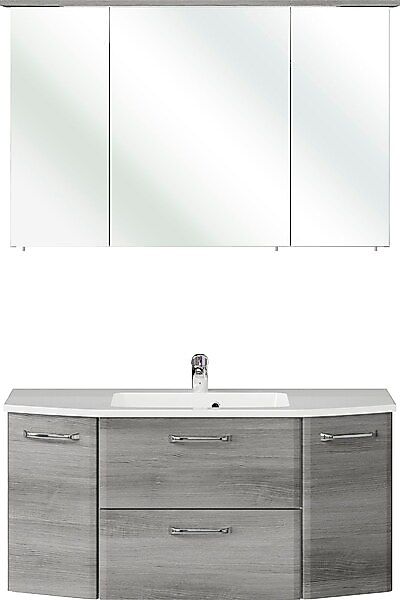 Saphir Badmöbel-Set »Quickset 2-teilig, Mineralmarmor-Waschtisch mit LED-Sp günstig online kaufen