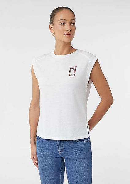 comma casual identity Kurzarmshirt Baumwoll-T-Shirt im günstig online kaufen