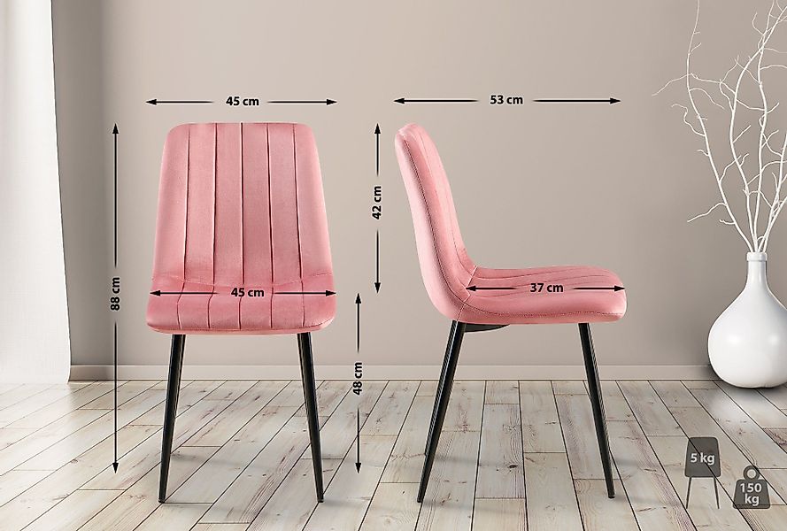 CLP Esszimmerstuhl Dijon (4er Set), gepolstert, günstig online kaufen