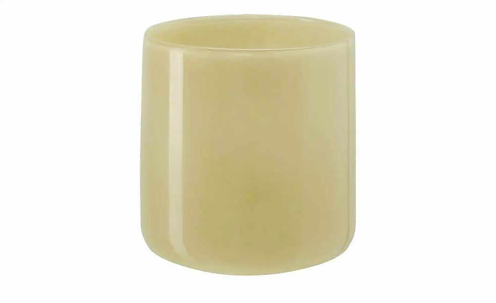 HOME STORY Vase   ¦ gelb ¦ Glas ¦ Maße (cm): H: 18,5  Ø: 18 Accessoires > V günstig online kaufen