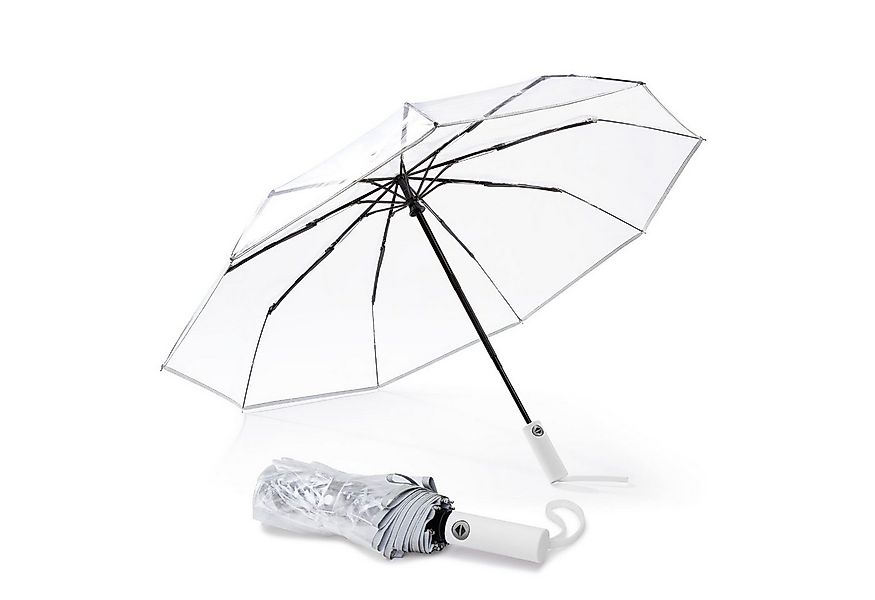 Coonoor Taschenregenschirm Vollautomatischer transparenter Regenschirm, tra günstig online kaufen