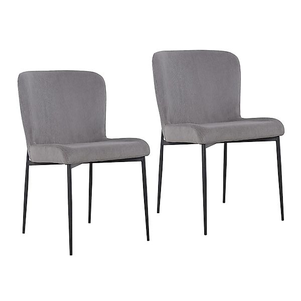 Svita Freddie Esszimmerstuhl 2er Set Cordbezug Polsterstuhl Esszimmer Küche günstig online kaufen