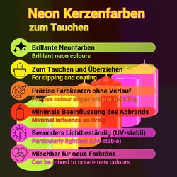 DistrEbution Kerzenmalfarbe Neon Kerzenfarben Wachsfarben zum günstig online kaufen