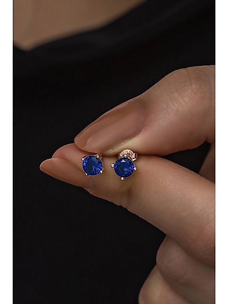 Nisan Ohrring-Set, Damen Ohrstecker – 925er Silber, Roségold, 5 mm Zirkonia günstig online kaufen