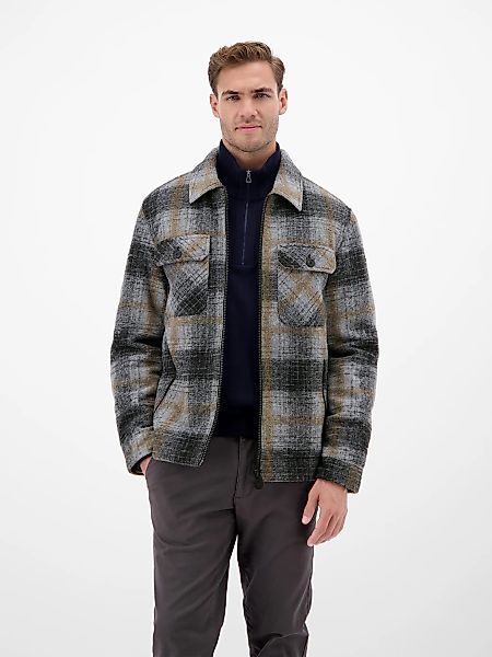 LERROS Blusenjacke ohne Kapuze Overshirt kariert, mit Reißverschluss günstig online kaufen