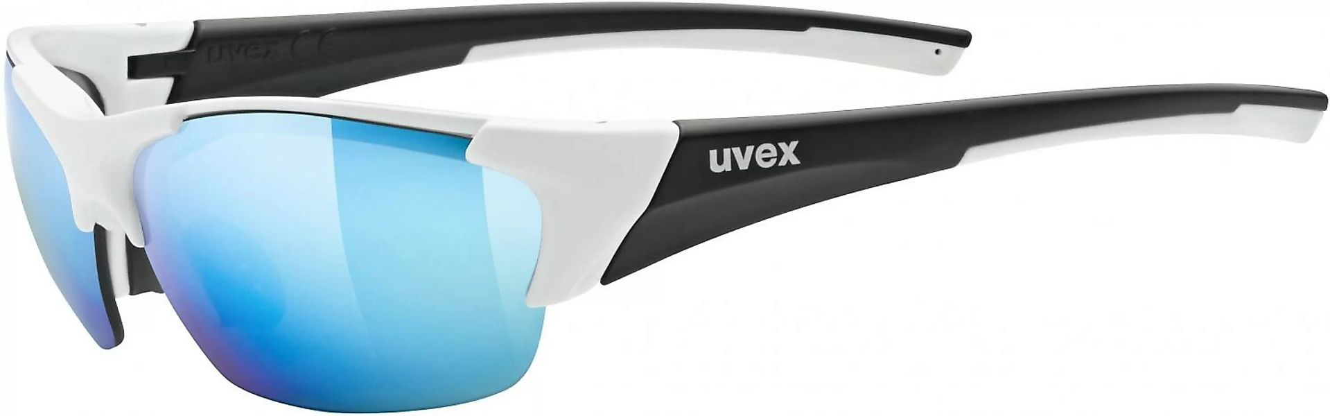 uvex Blaze III Sonnenbrille (Farbe: 8816 white/black mat, mirror blue (S3), günstig online kaufen