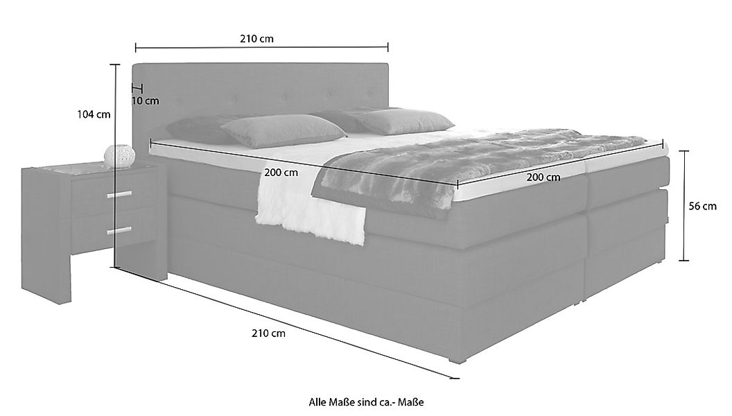 hapo Boxspringbett mit Bettkasten günstig online kaufen