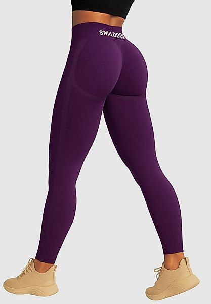 Smilodox Leggings Cetrina, Push Up Scrunch Leggings mit Schriftzug Fitness günstig online kaufen