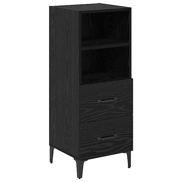 vidaXL Sideboard Schwarz Eichen-Optik 34 x 34,5 x 90 cm Holzwerkstoff 88095 günstig online kaufen