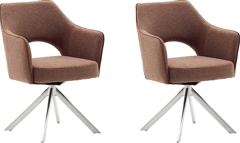 MCA furniture 4-Fußstuhl "Tonala" (Set) 2 Stk. Velourstoff grob (2er-Set), günstig online kaufen