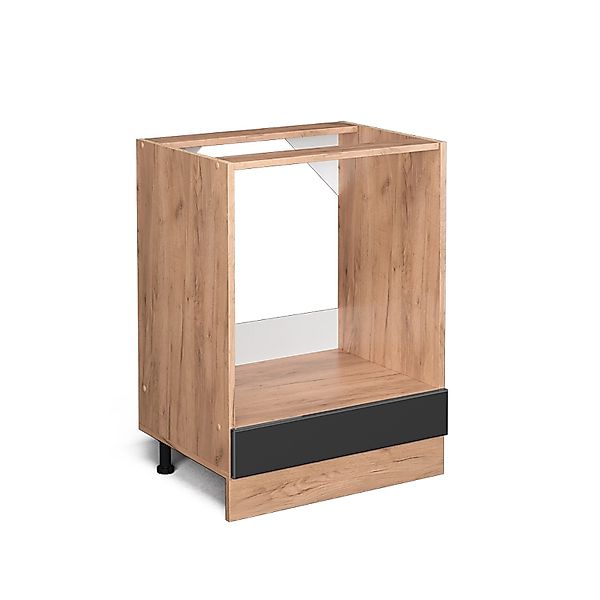Vicco Herdumbauschrank R-Line Anthrazit Hochglanz/Goldkraft Eiche 60 cm ohn günstig online kaufen
