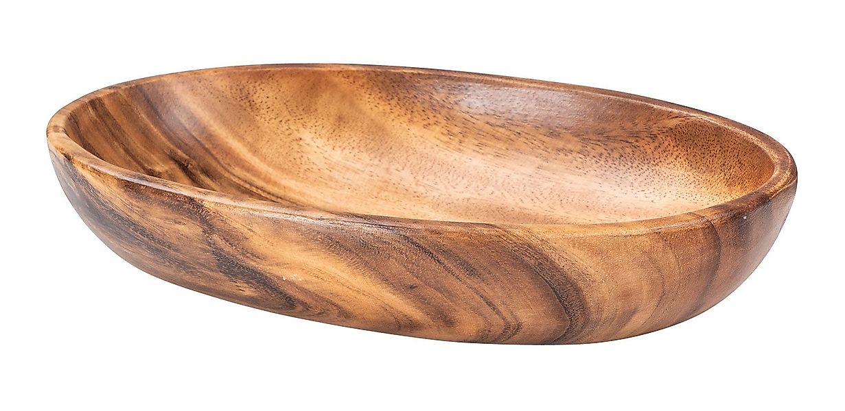 Levandeo® Dekoschale, Holzschale Schüssel Akazie 25x15cm günstig online kaufen