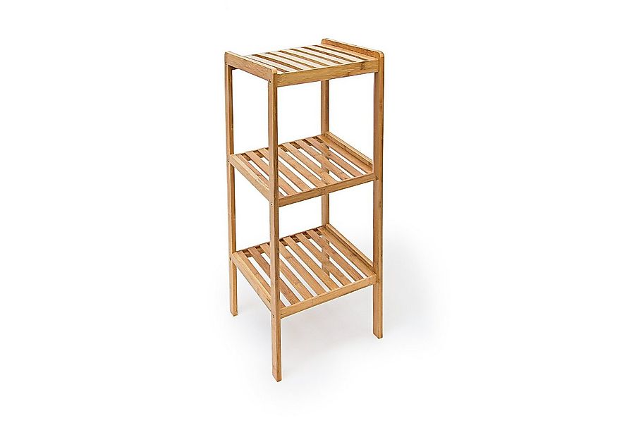 relaxdays Badregal Bambus Badregal mit 3 Ablageflächen günstig online kaufen