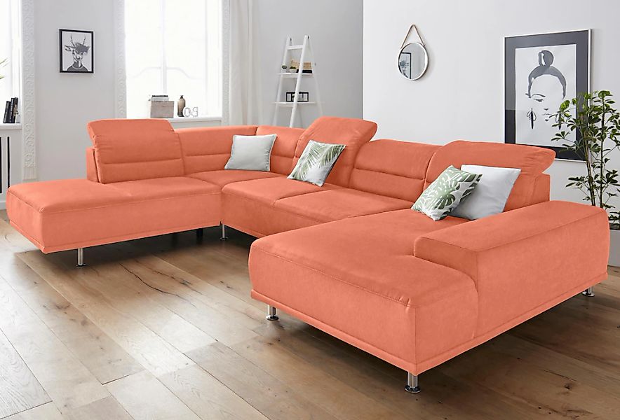 sit&more Wohnlandschaft "Mariola U-Form" mit Federkern, inklusive Kopfteil- günstig online kaufen