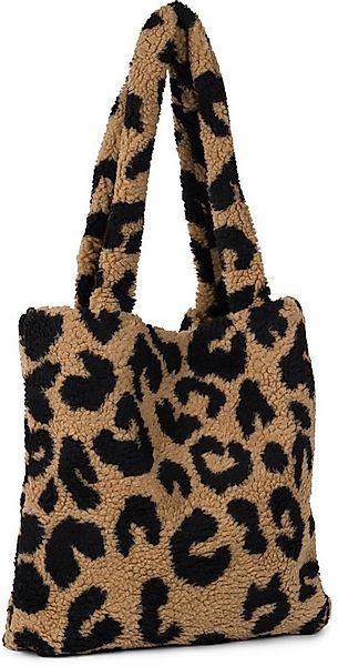 styleBREAKER Schultertasche Teddyfell Beuteltasche Leo (1-tlg) günstig online kaufen